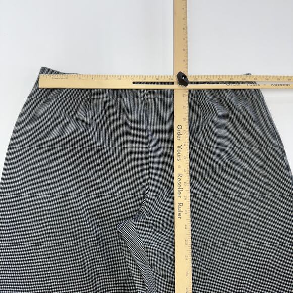 J Jill Ponte Pants Womens Large Black White Slim Leg Stretch Career Pull On - Picture 6 of 8